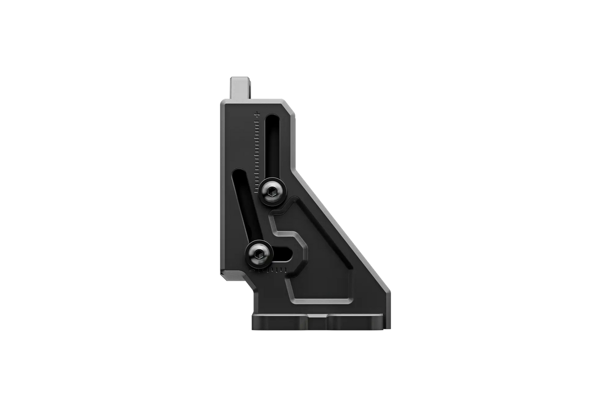 Simucube Wheelbase Mount v2 - side view showing tilt adjustment slots