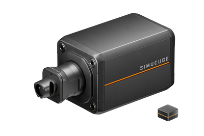 Simucube 3 Pro direct drive force feedback wheelbase with premium servo motor design.