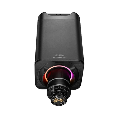 Alt Tag: SIMAGIC Alpha EVO Ultra 28Nm base de volante de transmisión directa vista frontal, base de volante de sim racing de alto torque 28Nm