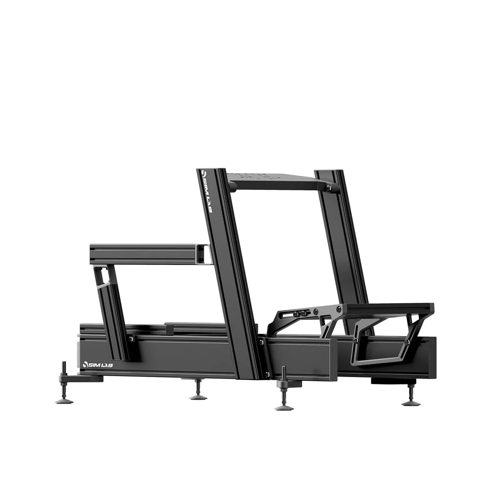 Sim-Lab P1X Pro Sim Racing Cockpit aluminum frame with adjustable design for high-performance racing setup.