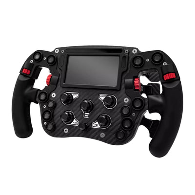 Simagic FX Pro racing wheel, advanced design for authentic Formula and GT racing experiences, developed with professional racers.