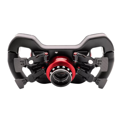 Front view of Simagic FX wheel (4-paddle) showcasing advanced design for extreme racing realism.