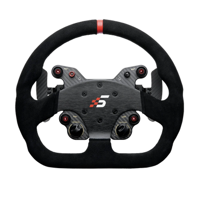Simagic GT1-SD steering wheel with magnetic paddle shifters, 4 buttons, and quick-release system for sim racing.
