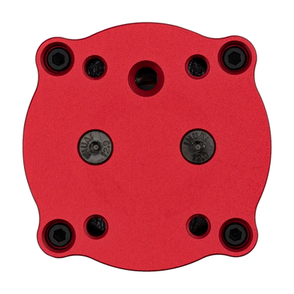 Red Simagic P-HPR Haptic Reactor for P1000 and P2000 showcasing adjustable vibration components.