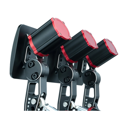 Simagic P-HPR Haptic Reactor for P1000 and P2000, innovative linear motor pedals, adjustable for precise driving simulation.