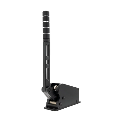 Simagic TB-1 Handbremse mit innovativem 2-Stufen-Design für realistischen Widerstand in Rennsimulationen, ausgestattet mit austauschbaren Gummimischungen.