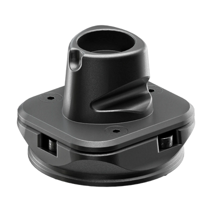 Simucube Link Quick Release Adapter for Simucube 2, showing mechanical features for Simucube 2 wheelbase, excluding wireless data transfer support.