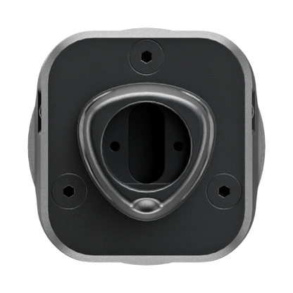 Simucube Link Quick Release Adapter for Simucube 2, shown with mounting features, designed for easy installation on wheelbase, wireless transfer not supported.