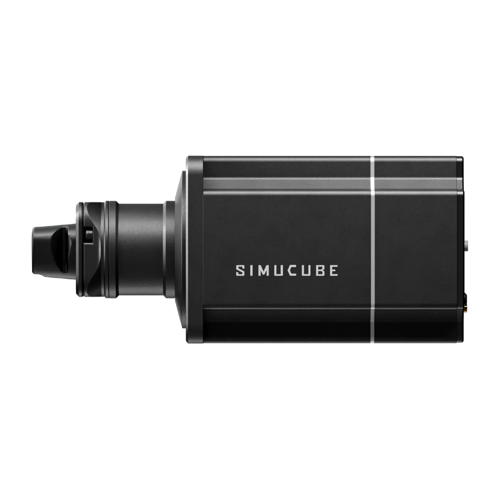 Simucube Link Quick Release Adapter for Simucube 2 with mechanical features, shown mounted on a wheelbase.