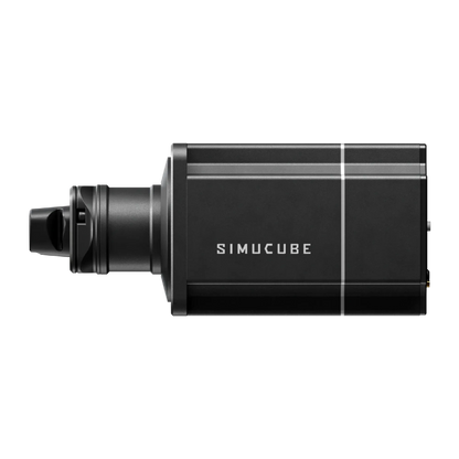 Simucube Link Quick Release Adapter for Simucube 2 with mechanical features, shown mounted on a wheelbase.