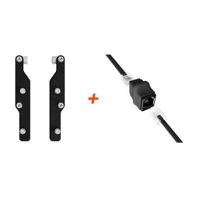 Simucube Baseplate Mount pre Heusinkveld Sim Pedal Sprint – balíček príslušenstva s montážnymi a pripojovacími komponentmi.