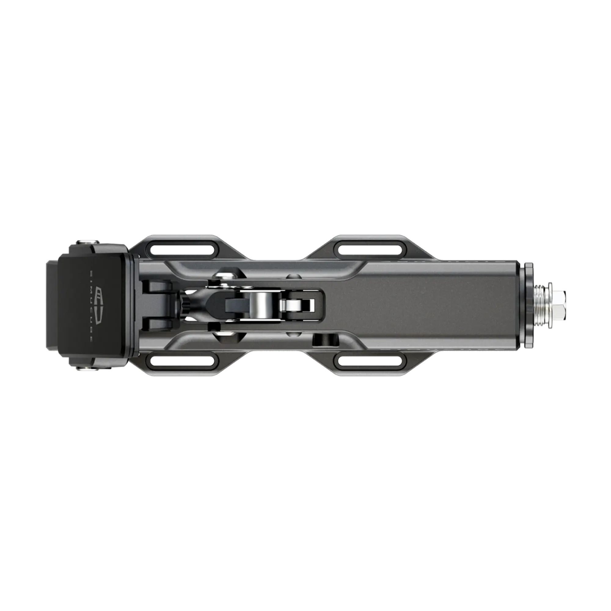 Simucube Co-Pedal with realistic pedal feel, 2-in-1 throttle and clutch solution, top view