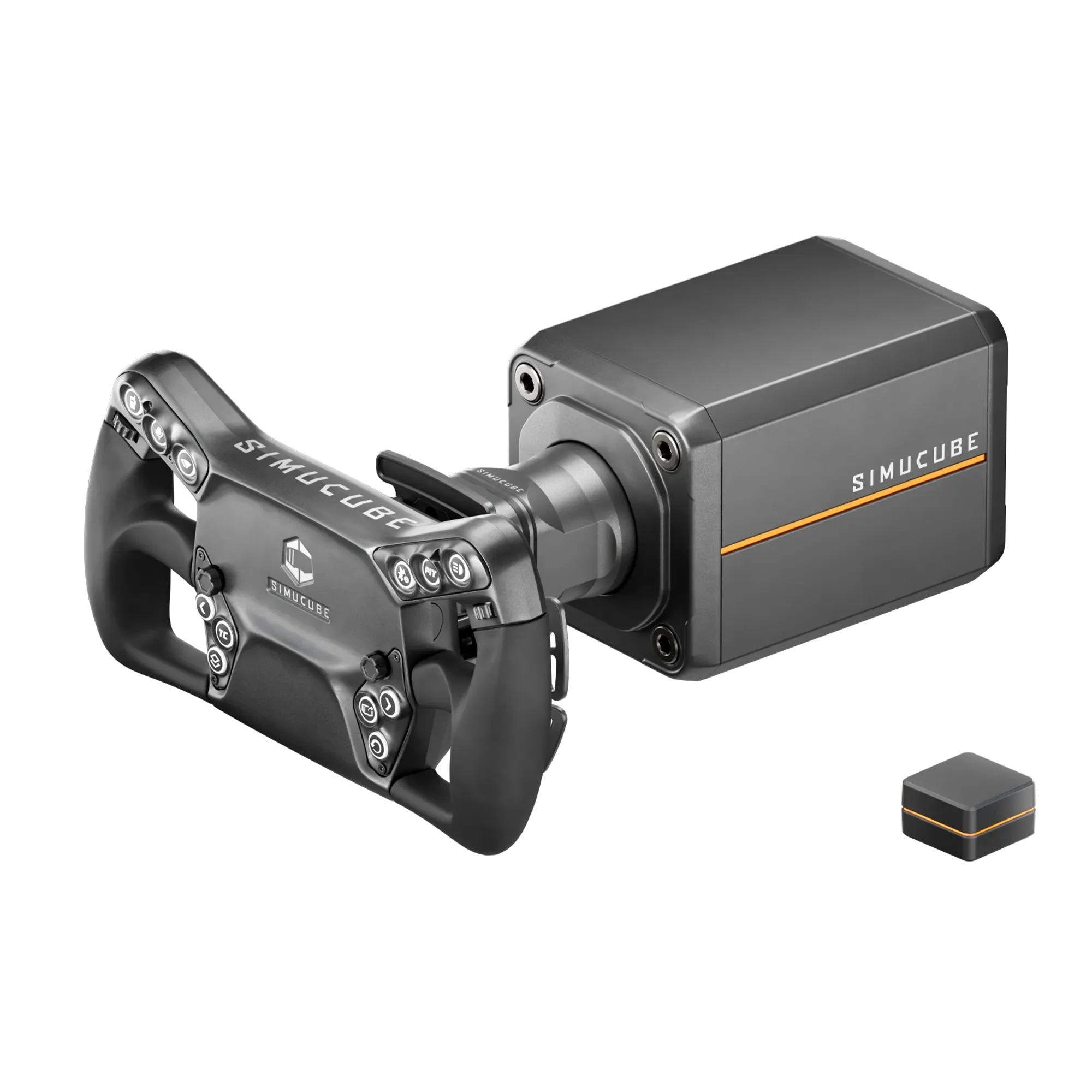 Simucube 3 Sport + Simucube Savu Sport wheelbase and steering wheel with full-metal frame and RGB buttons for racers