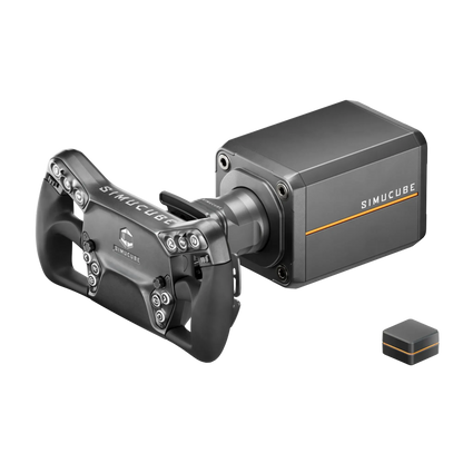 Simucube 3 Sport + Simucube Savu Sport wheelbase and steering wheel with full-metal frame and RGB buttons for racers