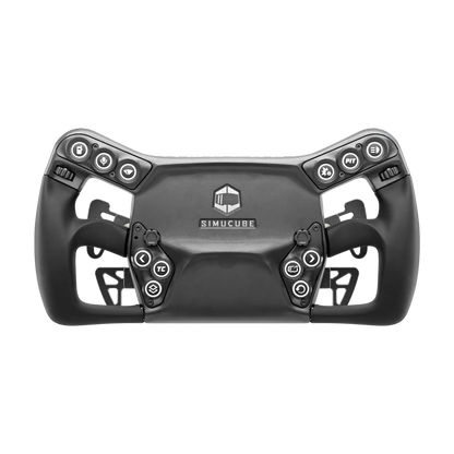 Simucube Savu Sport GT style wheel with metal frame and RGB buttons