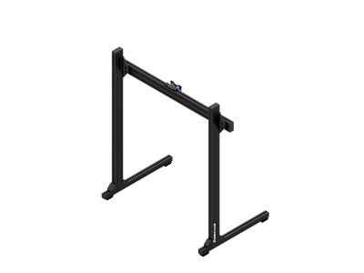 Sim-Lab Freestanding Vario™ monitor mount for triple screen racing setup with adjustable arms and durable design
