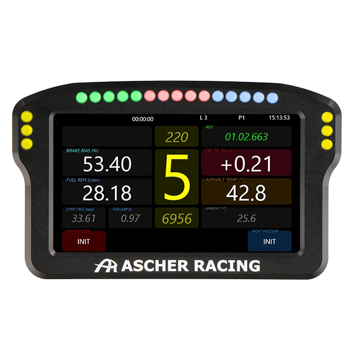 Asher_Racing_dashboard_5inch_Front_View