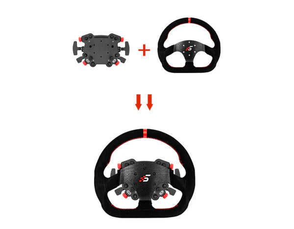 Simagic GT Pro Hub(K) combined with the P-325D D-shaped rim