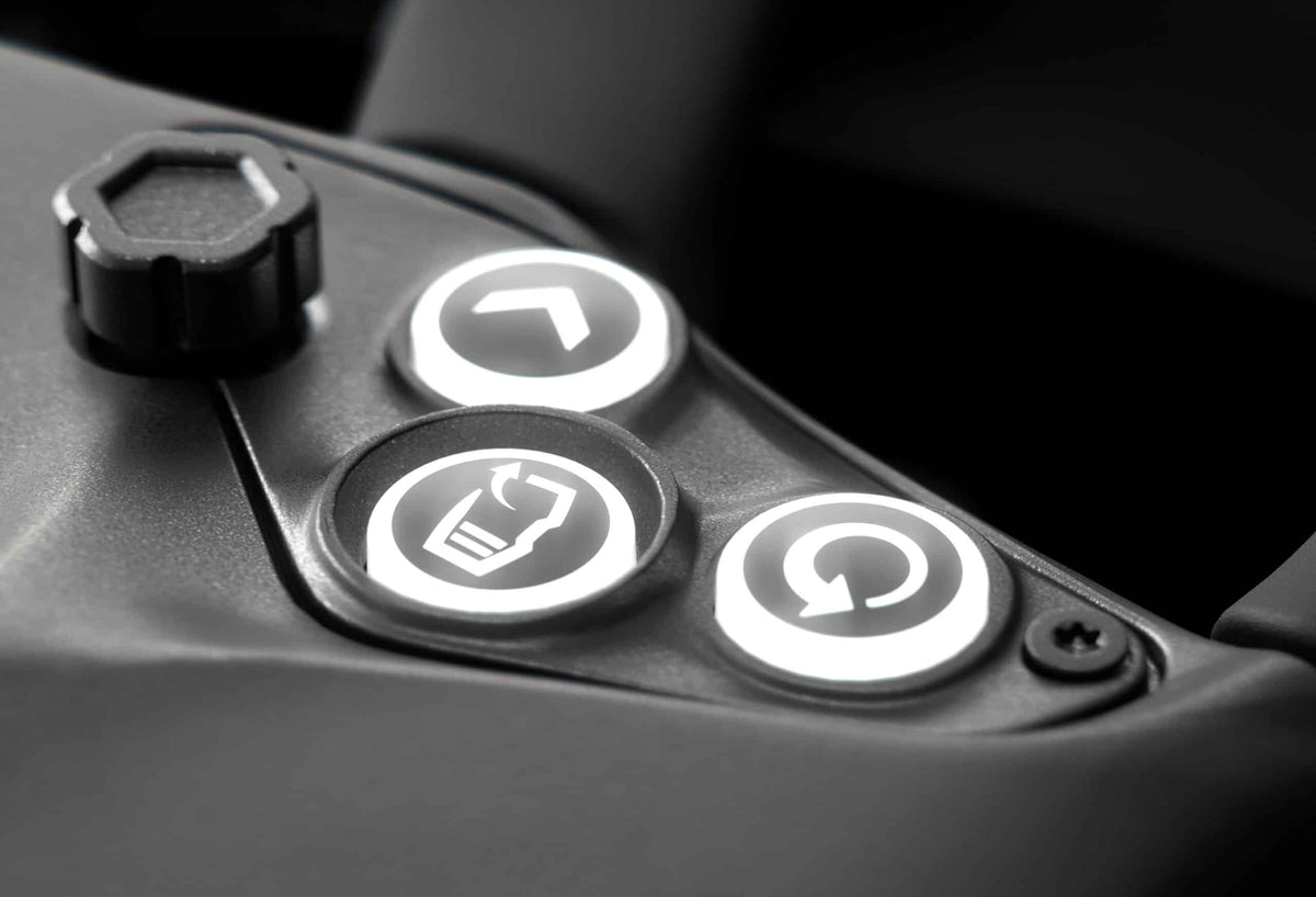 Simucube Savu Pro RGB backlit buttons with interchangeable caps
