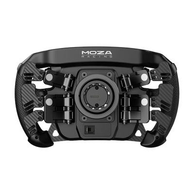 MOZA FSR2 Formula Steering Wheel with 4.3-inch touchscreen for real-time telemetry, designed for Formula racing and third-party integration.