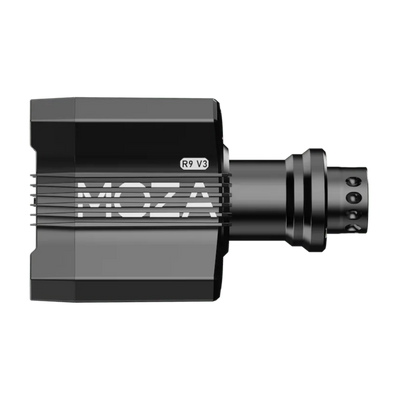 Moza R9 v3 direct-drive servo motor s točivým momentem 9 Nm pro sim racing, který vyniká elegantním designem a špičkovým výkonem.