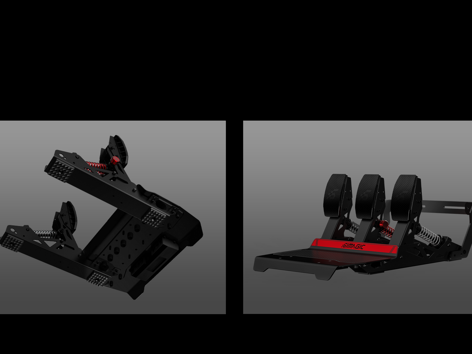 Simagic P700 flexible mounting options - floor, wall mount and cockpit