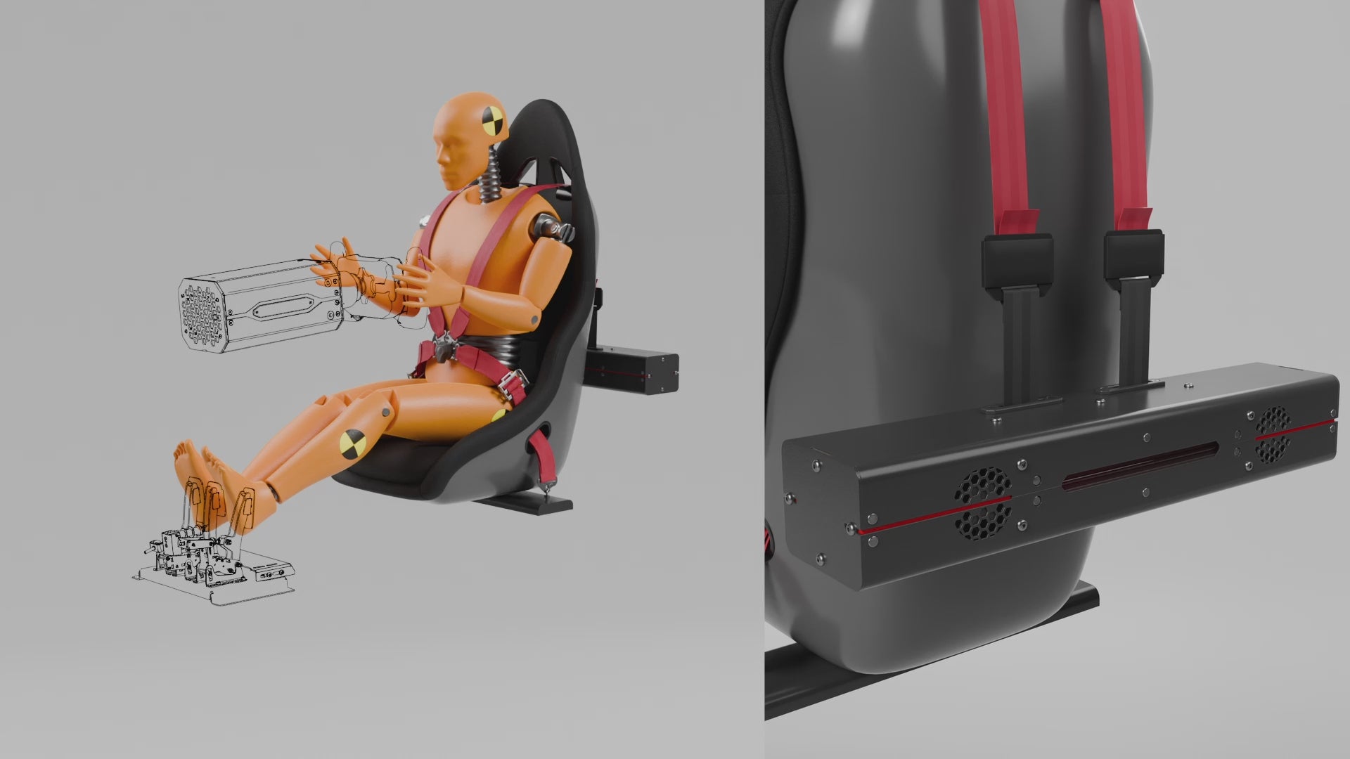 Load video: Qubic System QS-BT1 engine vibration and road texture demo - belt pulse effects