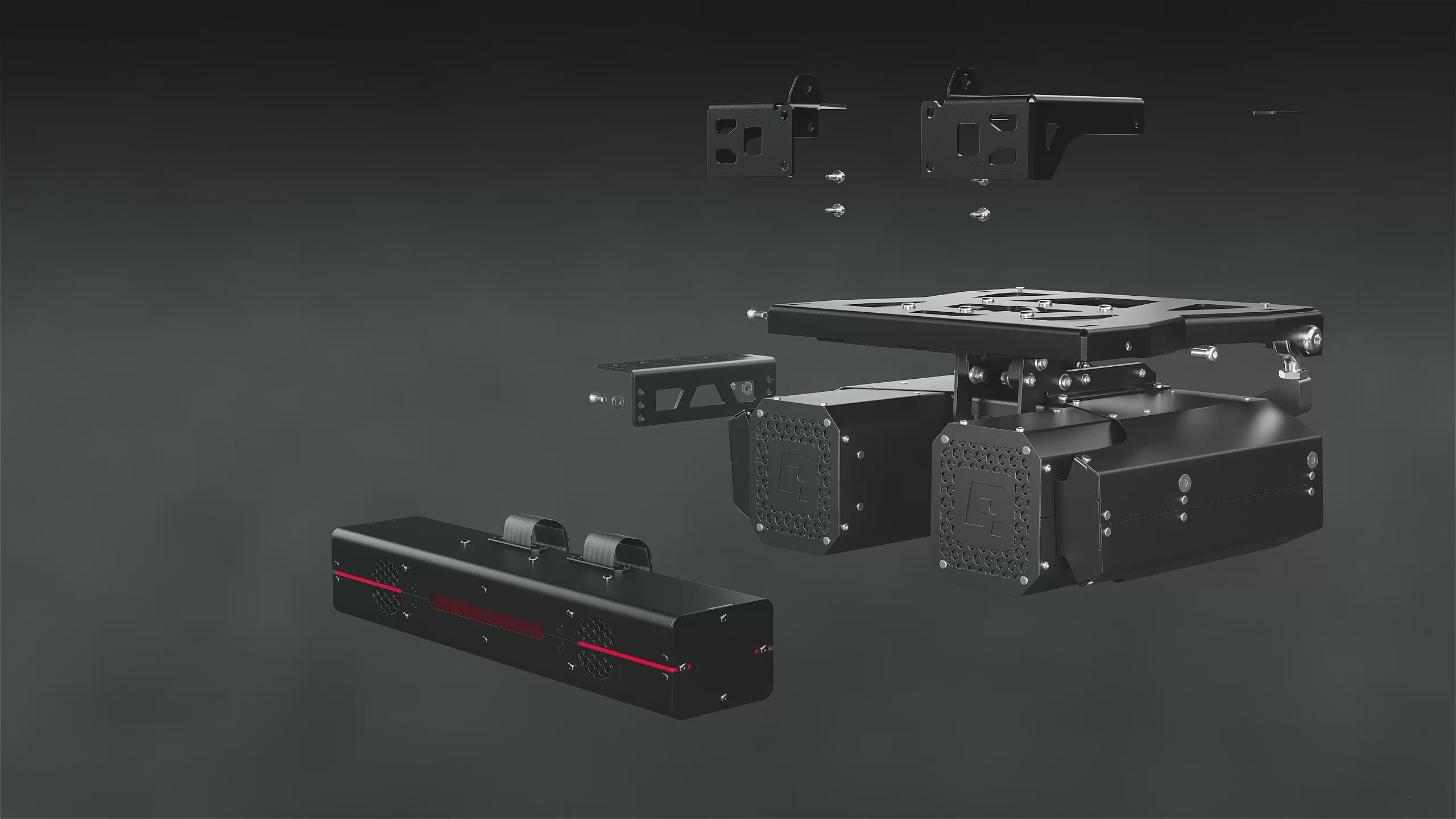 Load video: Qubic System QS-H13 assembly demo - mounting to an aluminium cockpit with QS-BT1 brackets