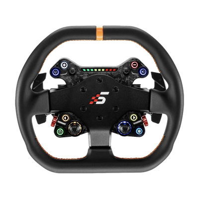 Simagic Neo X-310G steering wheel with 8 RGB buttons, thumb encoders, magnetic paddle shifters, compatible with SimPro and MagLink.