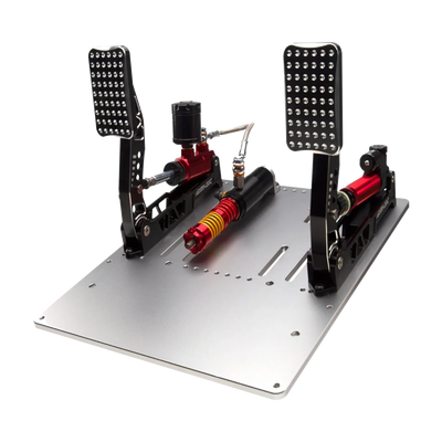 Simagic P2000 - S200RF hydraulické pedále s duálnym čerpadlovým systémom pre realistický sim racing a profesionálny výkon.