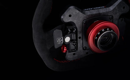 Simagic Single Paddle Shifter Module with Neo X Hub, featuring adjustable settings for personalized hand positioning.