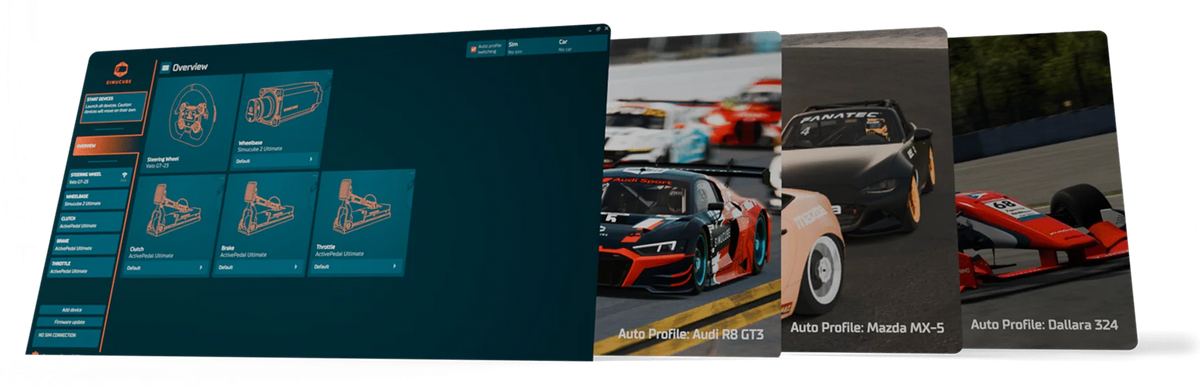 Simucube Tuner automatic profile switching between cars and simulators