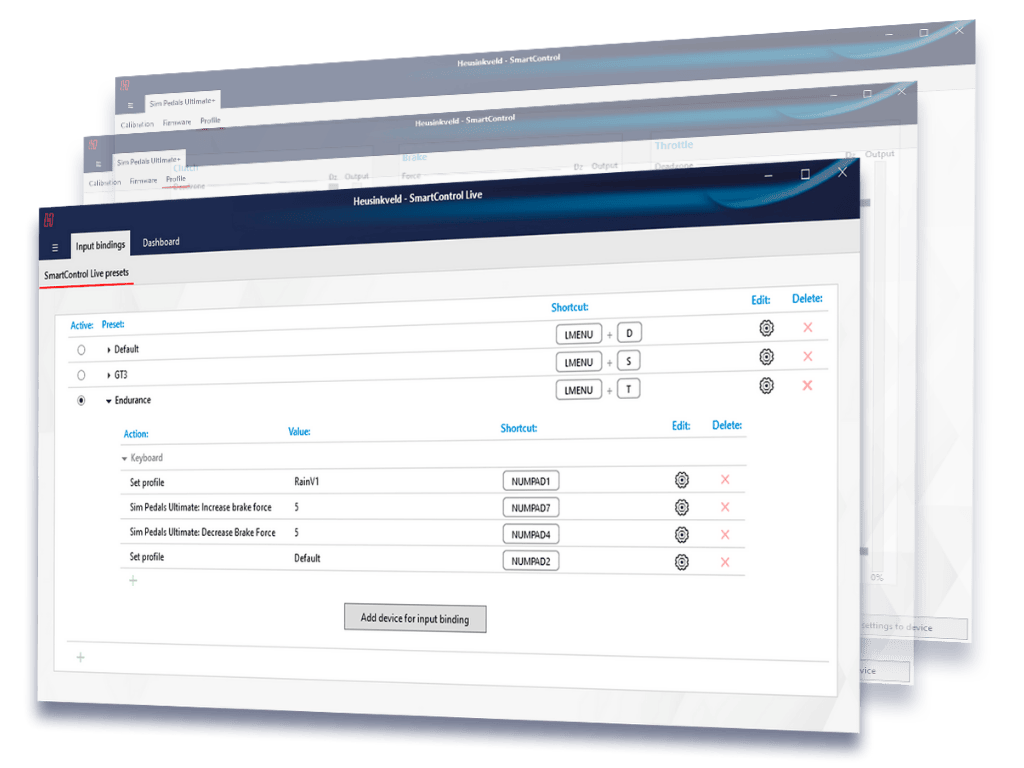 Heusinkveld SmartControl software - output curve adjustment